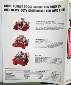 1966 Dodge School Bus Chassis Dealer Sales Brochure REV