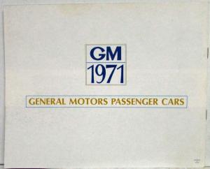 1971 General Motors Shareholders Brochure Specs/Pricing Chevrolet Pontiac Buick