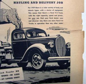 1939 Ford Trucks V8 For Practically Every Hauling & Delivery Job Ad Proofs