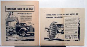 1939 Ford Trucks V8 For Practically Every Hauling&Delivery Job Ad Proofs Spanish