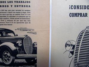 1939 Ford Trucks V8 For Practically Every Hauling&Delivery Job Ad Proofs Spanish