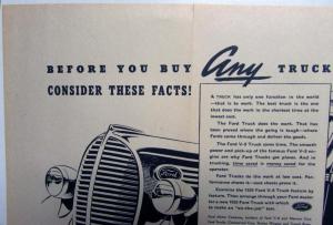 1939 Ford Trucks V8 Before You Buy Any Truck Ad Proofs Original