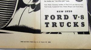 1939 Ford Trucks V8 Before You Buy Any Truck Ad Proofs Original