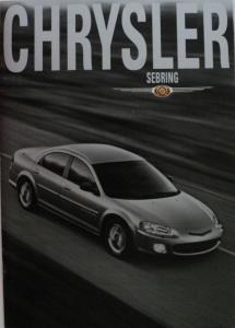 2001 Chrysler Sebring Original Color Sales Brochure for GERMANY