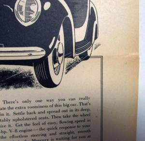 1939 Mercury 8 Passenger Car For People Who Like A Roomy Car Ad Proof Original
