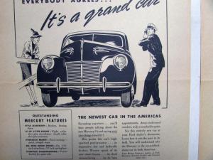 1939 Mercury 8 Passenger Car Features Its A Grand Car Ad Proof Original