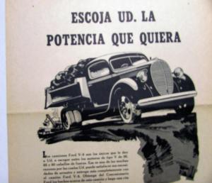 1939 Ford Truck V8 Choose The Power You Want Ad Proof Spanish Text Original