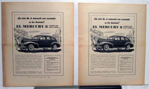1939 Mercury 8 Sedan Most Talked About Car Ad Proof Original Spanish Text