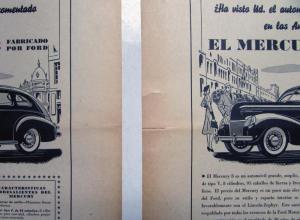 1939 Mercury 8 Sedan Most Talked About Car Ad Proof Original Spanish Text