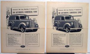 1939 Ford Commercial Car Know The Facts Ad Proofs Spanish Text Original