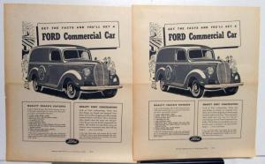 1939 Ford Commercial Car Features Know The Facts Ad Proofs Original