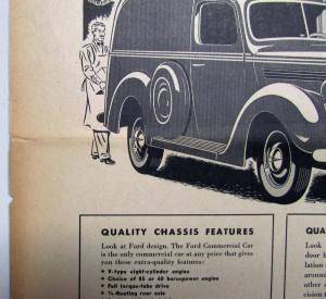 1939 Ford Commercial Car Features Know The Facts Ad Proofs Original
