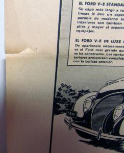 1938 Ford Coupe DeLuxe Passenger Car The Ford Economy Ad Proof Spanish Orig