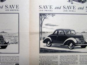 1938 Ford V8 Coupe Save And Save And Save Ad Proof Original