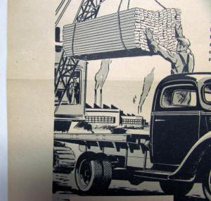 1939 Ford Trucks V8 Features The Motorized Truck Ad Proof Spanish Text Original