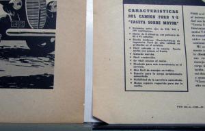 1939 Ford Trucks V8 Features The Motorized Truck Ad Proof Spanish Text Original