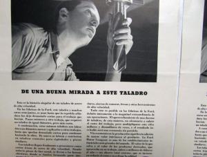 1938 Ford Take A Good Look Ad Proof Spanish Text Original