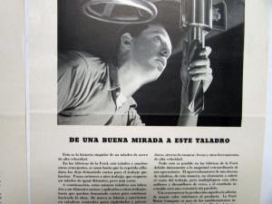 1938 Ford Take A Good Look Ad Proof Spanish Text Original