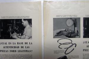 1938 Ford Basis Of Authenticity Ad Proof Spanish Text Original