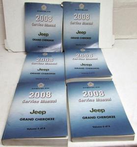 2008 Jeep Grand Cherokee Dealer Service Shop Repair Manual Set Volumes 1 Thru 6