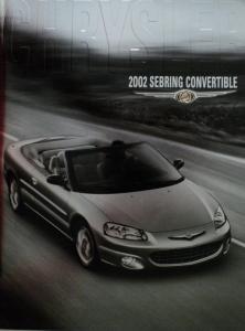 2002 Chrysler Sebring Convertible Original Color Sales Brochure