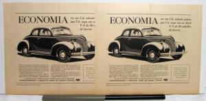 1938 Ford V8 Coupe Goes With You Wherever You Go Ad Proof Original Spanish Text
