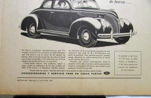 1938 Ford V8 Coupe Goes With You Wherever You Go Ad Proof Original Spanish Text