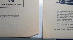 1938 Ford Standard V8 Coupe Savings Start Ad Proof Original