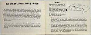 1965 General Motors B Body Convertible Power Top Operation Owners Manual Hydro