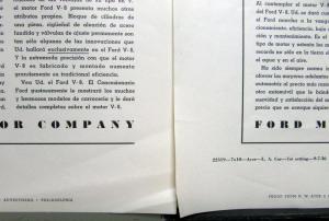 1937 Ford From Under The Hood Ad Proofs Original Spanish Text