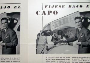 1937 Ford From Under The Hood Ad Proofs Original Spanish Text