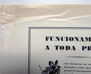 1936 Ford The Only Machine Of Its Kind Original Ad Proof Spanish Text