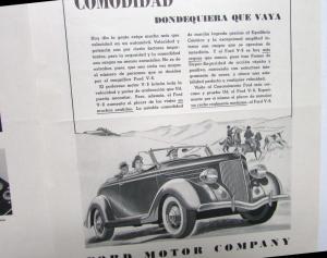 1936 Ford Laboratory Testing Apparatus Ad Proof Original Spanish Text