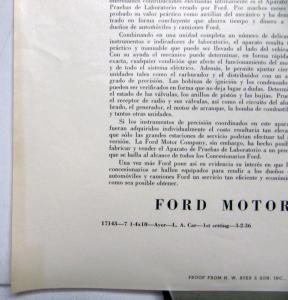 1936 Ford Laboratory Testing Apparatus Ad Proof Original Spanish Text