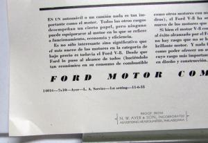 1936 Ford Flathead It Is Still The Newest Ad Proof Original Spanish text