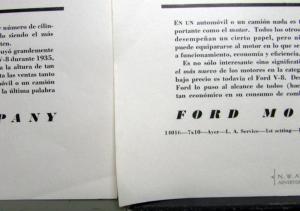 1936 Ford Flathead It Is Still The Newest Ad Proof Original Spanish text