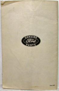 1934 Ford Model T Price List of Parts Orig Effect Nov 15 1934 For 1909 To 1927