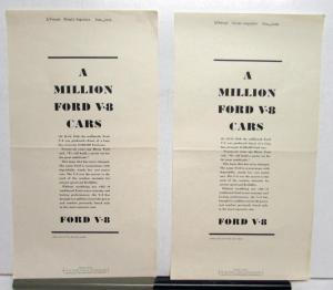 1935 Ford V8 A Million Ford V8 Cars Ad Proof Original