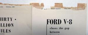 1935 Ford V8 Closes The Gap Between Low Price And Fine Performance Ad Proof Orig