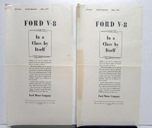 1935 Ford V8 In A Class By Itself Ad Proof Original