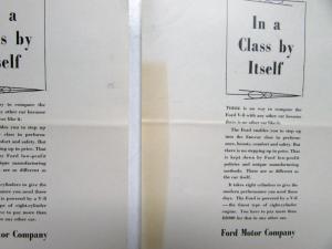 1935 Ford V8 In A Class By Itself Ad Proof Original