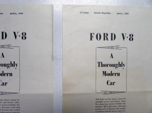 1935 Ford V8 A Thoroughly Modern Car Ad Proof Original