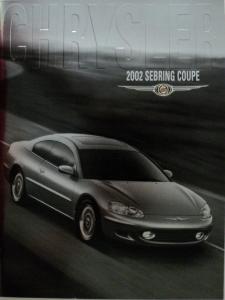 2002 Chrysler Sebring Coupe Original Color Sales Brochure
