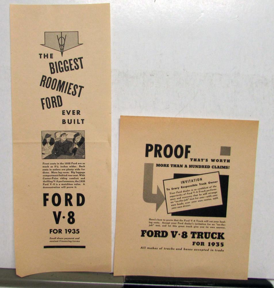 1935 Ford V8 Car Proof Thats Worth More Than A Hundred Claims Ad Proof Orig