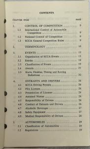 1968 Sports Car Club of America General Competition Rules Book - SCCA