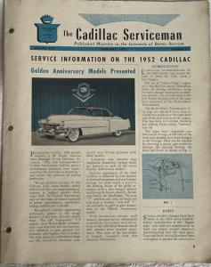 1952 The Cadillac Serviceman Dealer Technical Service Bulletins Set Of 12