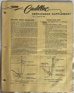 1958 The Cadillac Serviceman Dealer Technical Service Bulletins Partial Set