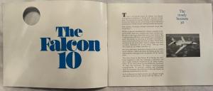 1977 Falcon 10 Jet Sales Brochure with Falcon 20 Jet Family Spec Sheet