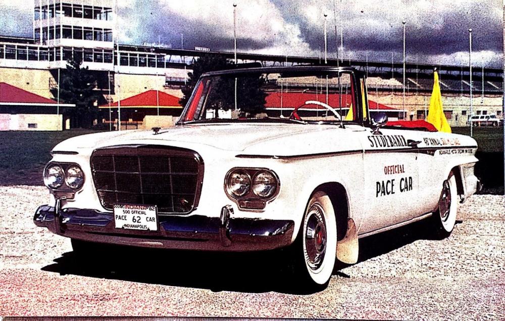 1962 Studebaker Lark Daytona Convertible Indianapolis 500 Pace Car Post Card