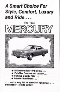 1973 Mercury Marquis Small Sales Folder